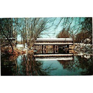 Trumbull County Covered Bridge Ohio Postcard Travel Souvenir Unposted Vintage